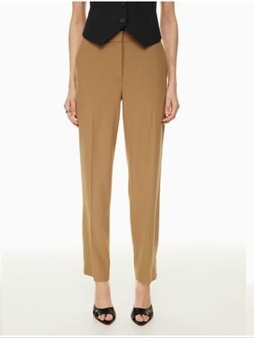 Babaton Straight-Leg Trousers — Tan